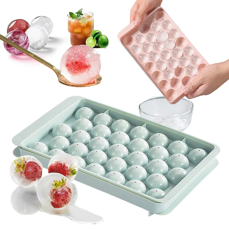 33 Ice Boll Hockey PP Mold Frozen Whiskey Ball Popsicle Ice Cube Tray