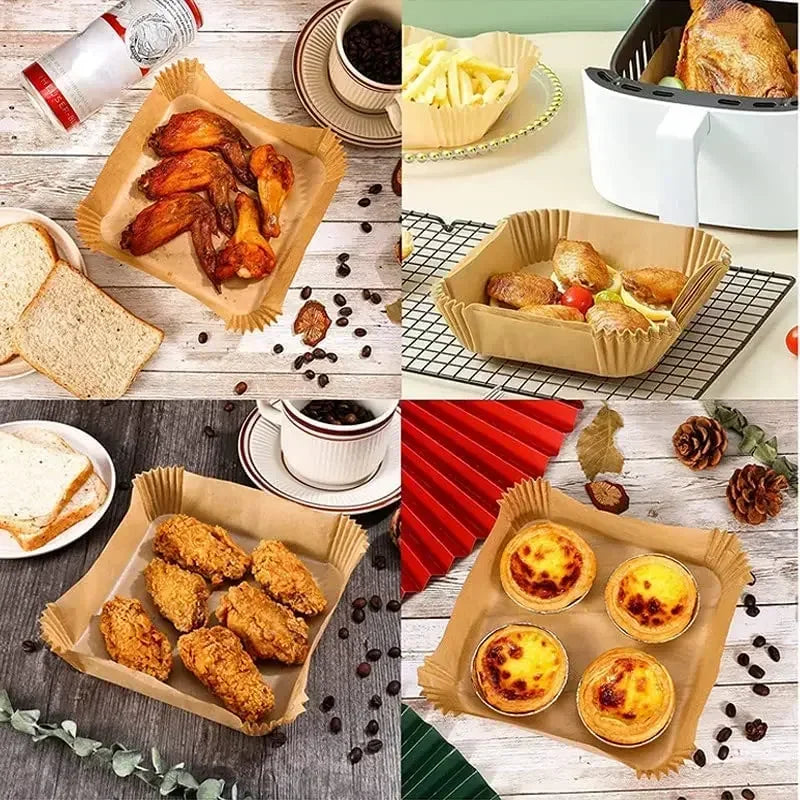 Air Fryer Paper Oven Paper Disposable Send Brush Non-Stick Airfryer