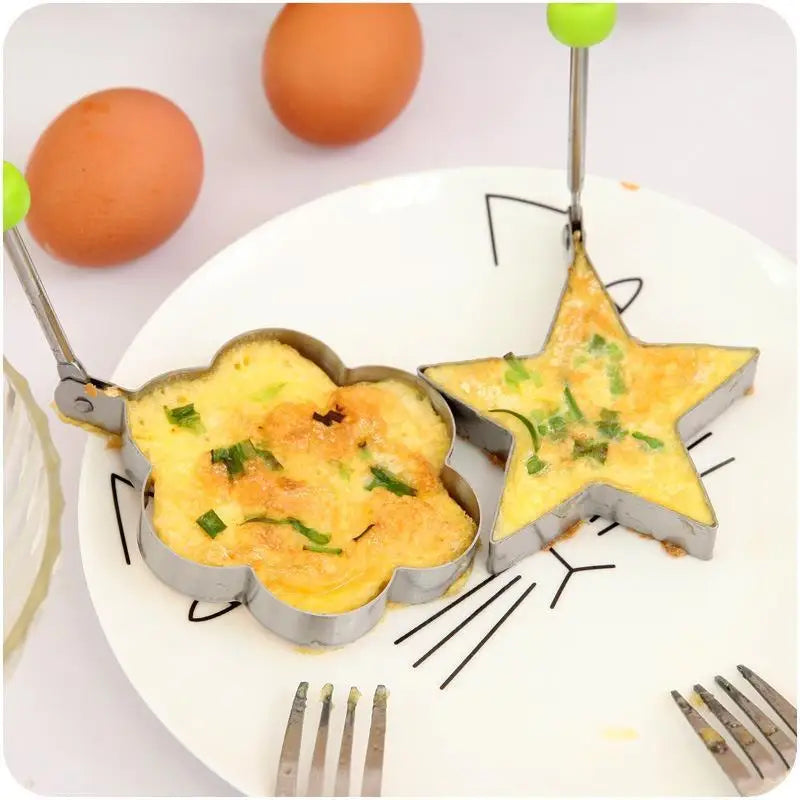 1/5PCS  Heart Fried Egg Mold Stainless Steel Egg Mould Maker Breakfast