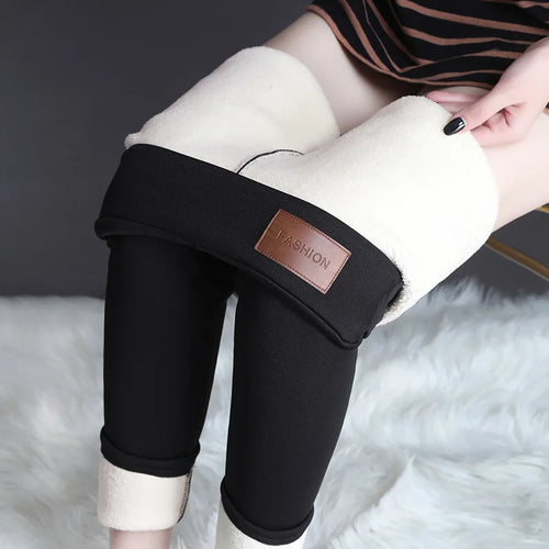 Thermal Leggings Women Winter Warm High Waist Simplicity Warm Pants