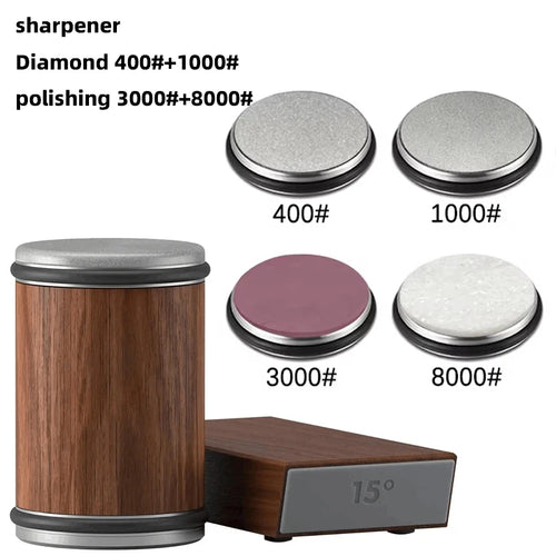 New Rolling Knife Sharpener Double Sided Diamond Sharpening Stone