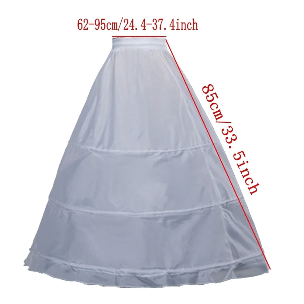 Girls Crinoline Petticoat with hoop Under skirt Short White Underskirt