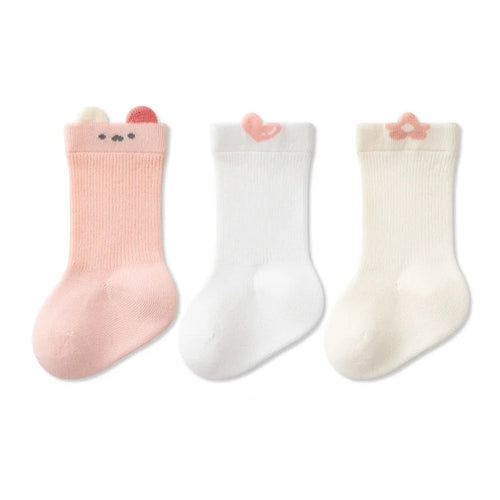 3Pairs/set Newborn Baby Socks For Girls Boys High Quality Cotton