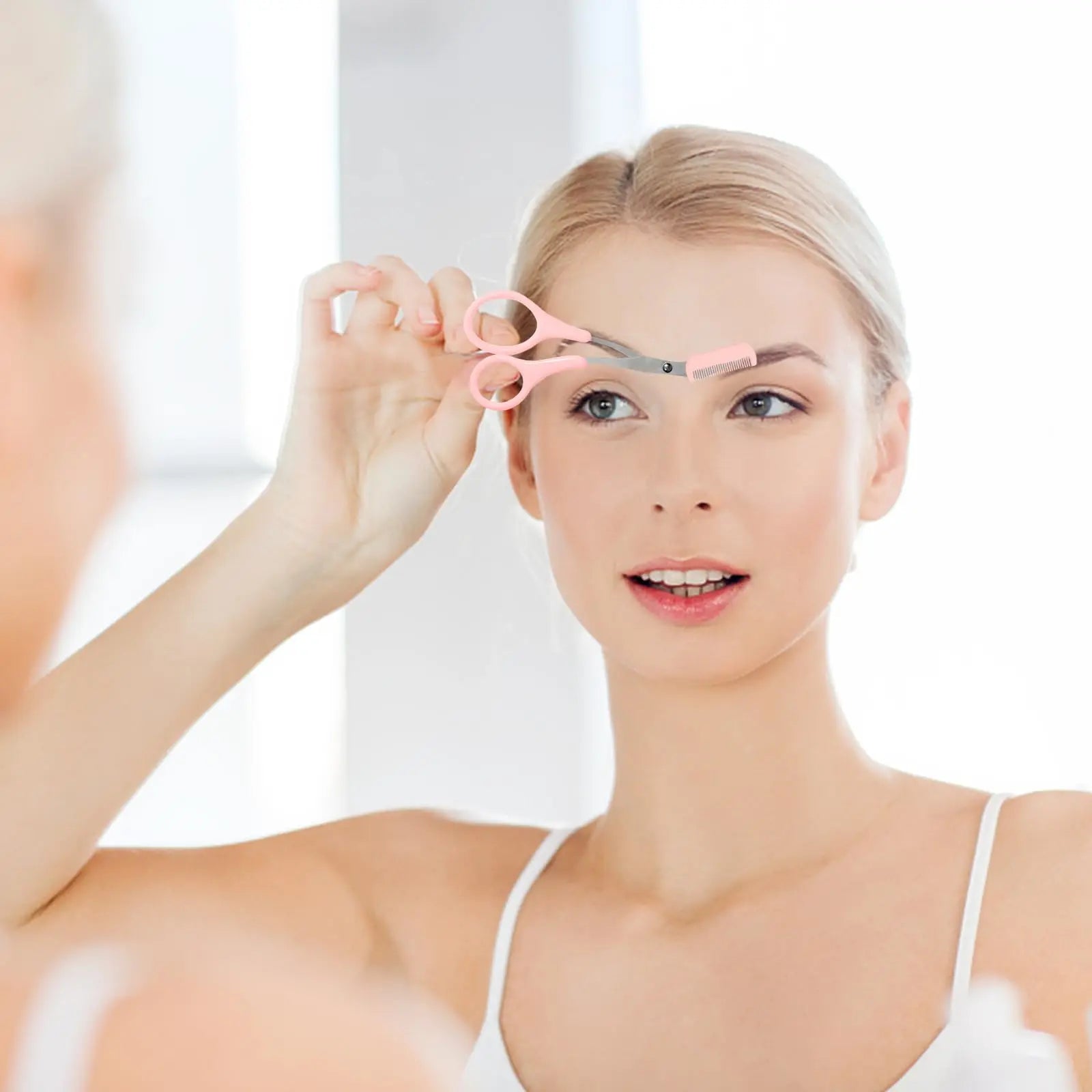 Eyebrow Trimmer, Stainless Steel Eyebrow Scissors With Comb, Eyebrow