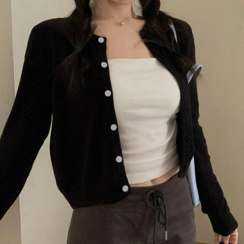 Alobee Red Cardigan Knit Early Autumn Women Clothes New 2024 Outdoor