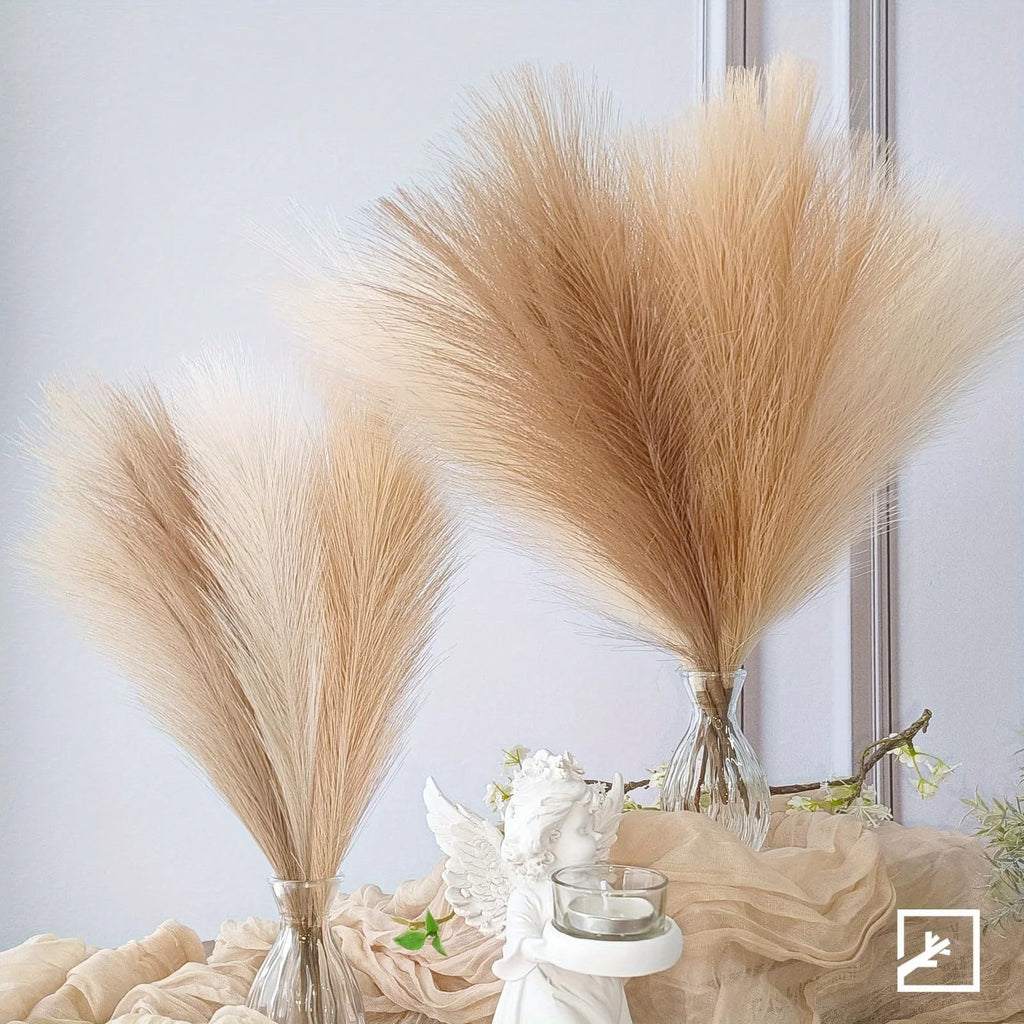6PCS Artificial Pampas Grass Decor Flowers Fake Plant Reed for DIY