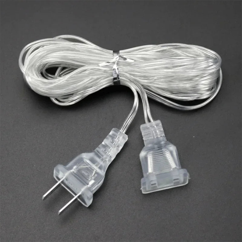 3M Power Extension Cord For EU Plug LED Holiday Light String Extension