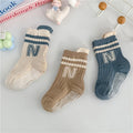 3Pairs/Lot Baby Letter Non-slip Socks Soft Cotton Short Kids Sock