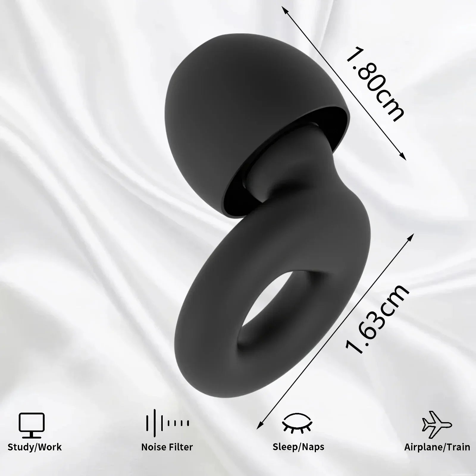 HUAK Concert Ear Plugs, High Fidelity Noise Cancelling Silicone Ear