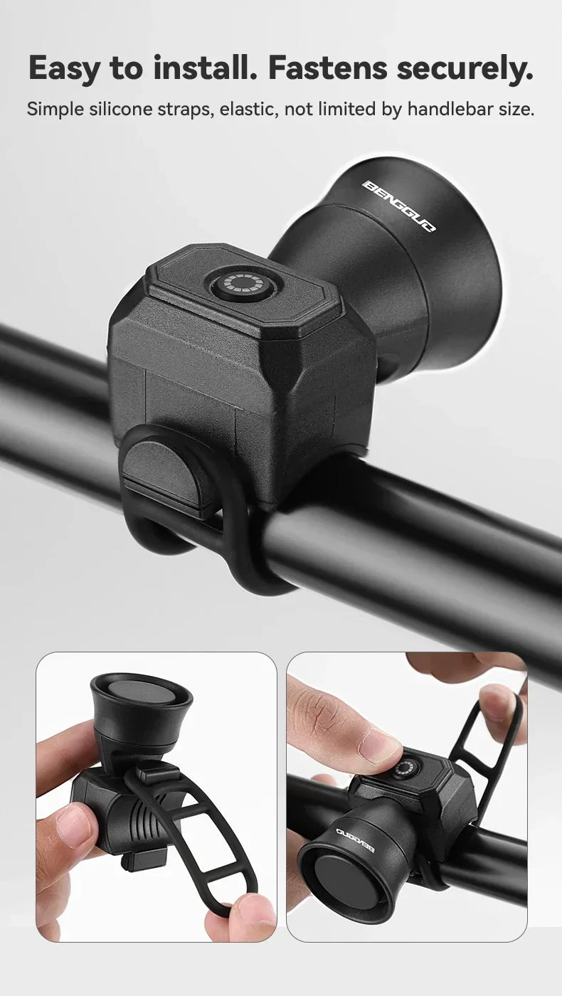 Bicycle Horn Mountain Bike Mini USB Charging Waterproof Electronic