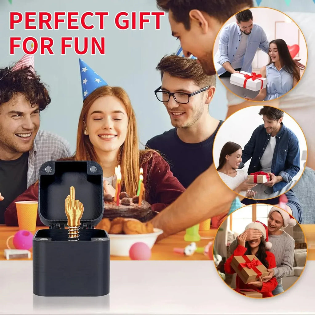 Middle Finger in A Box, Gag Gifts Christmas, Funny Gifts, White