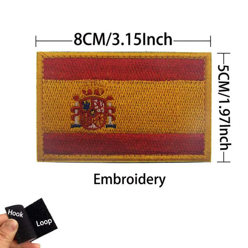 Infrared Reflective Patch Spanish Flag,Burgundy Cross Emblem Applique