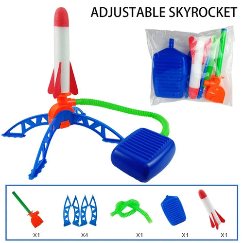 Kids Outdoor Rocket Foot Pump Outdoor Air Pressing Soaring Rocket Suit