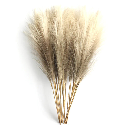 6PCS Artificial Pampas Grass Decor Flowers Fake Plant Reed for DIY