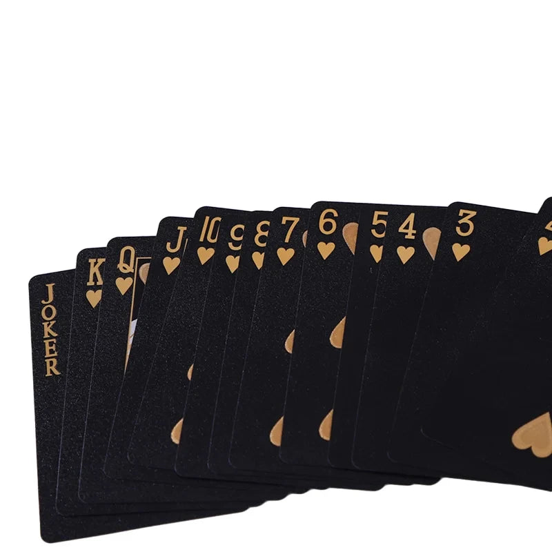 Color Black Gold Playing Card Game Card Group Waterproof Poker Suit
