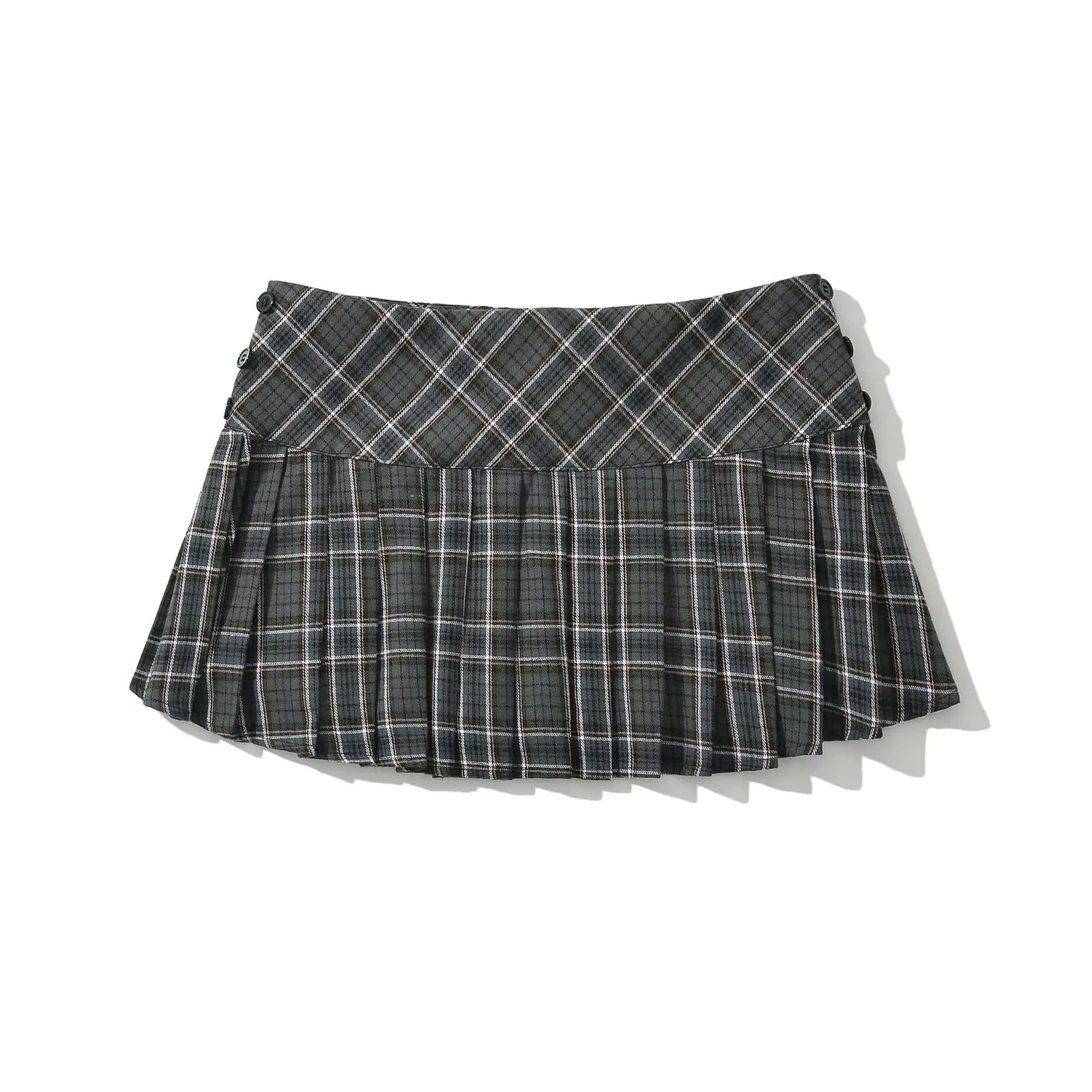 Summer Mini skirts for woman vintage korean fashion plaid skirts for