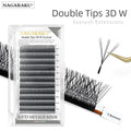 NAGARAKU Double Tips 3D W Eyelashe Extensions Automatic Flowering