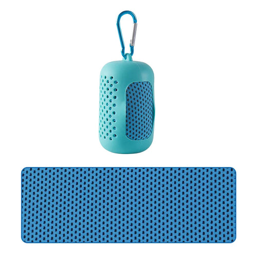 Portable Circular Silicone Wrapped Cold Towel Cooling Towel Quick