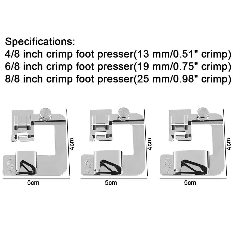 Domestic Foot Presser Sewing Machine Laminated Hem Feet Set for