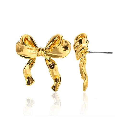 Vintage Summer Starfish Stainless Steel Stud Earrings For Women Simple