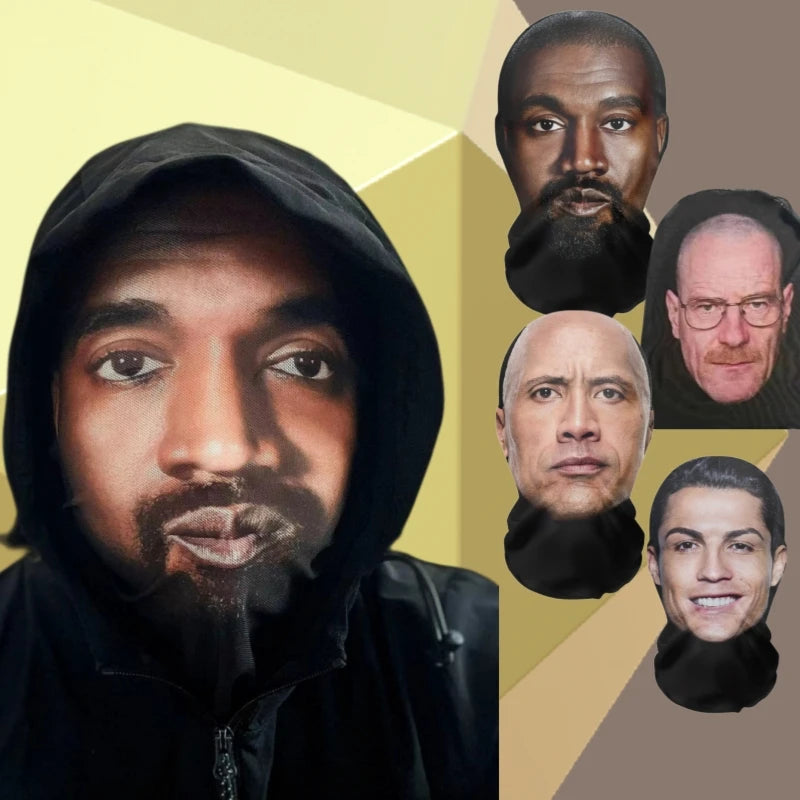 Full Face Visual Mesh Mask Party Horror Hood Simulation Kanye Mask