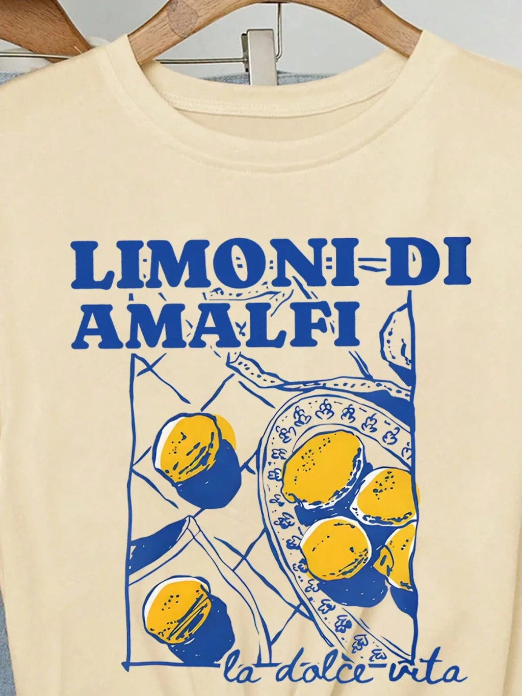 Limoni Di Amalfi Lemon Graphic Women's New Trend Collection Crew Neck
