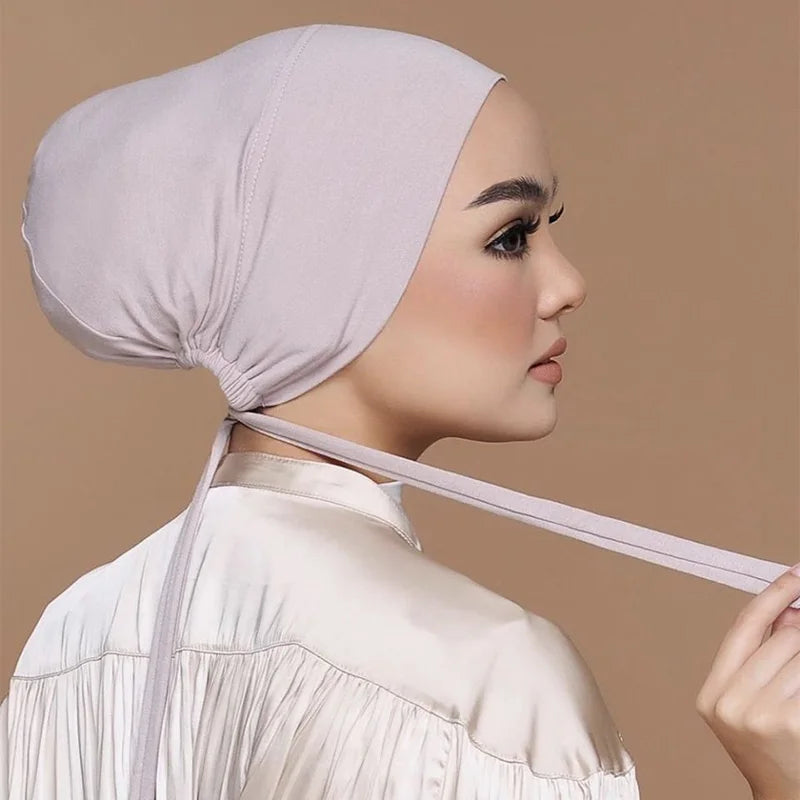 New Soft Modal Muslim Turban Hat Inner Hijab Caps Islamic Underscarf