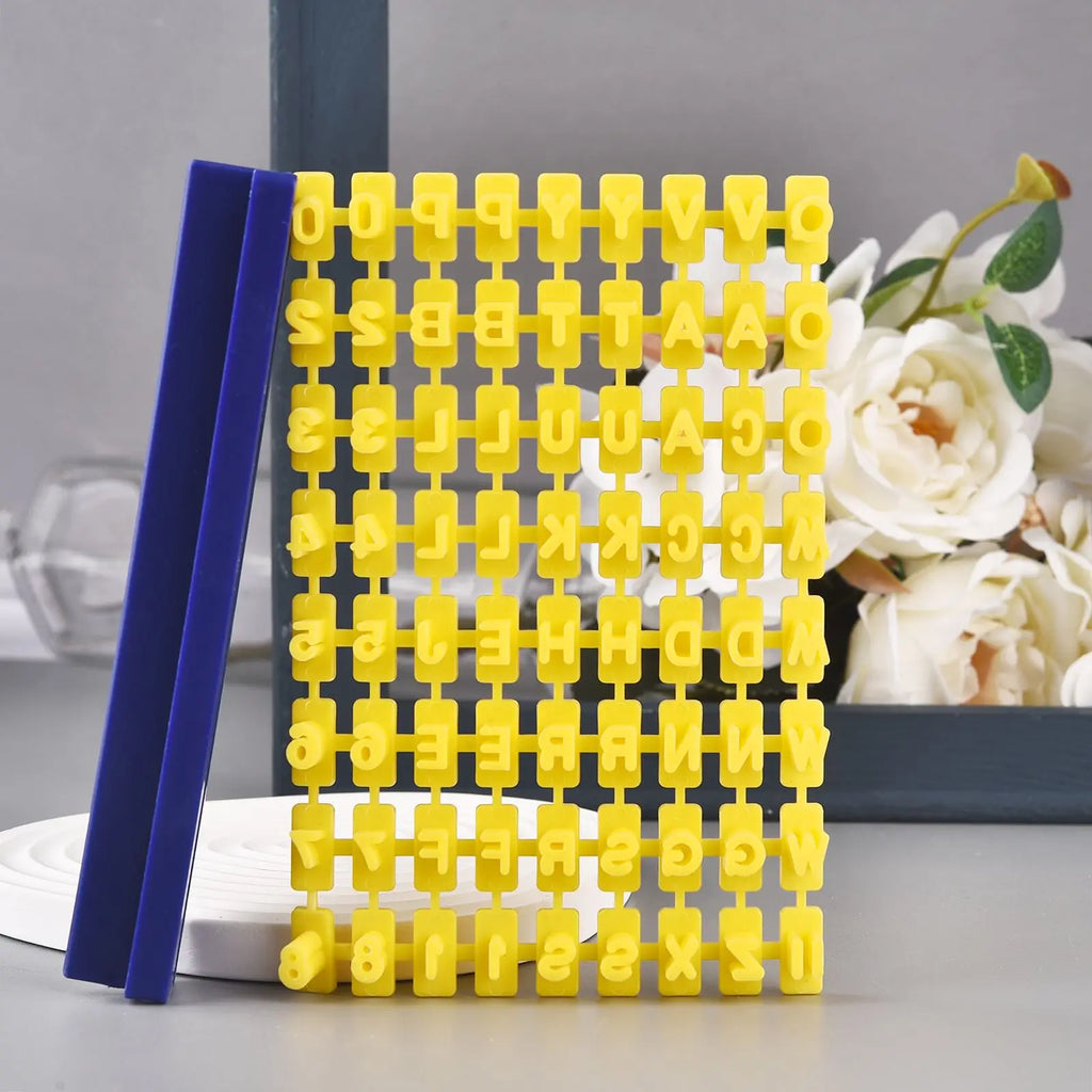 Ceramic Art Alphabet Number Letter Polymer Clay Presser Stamp Embosser