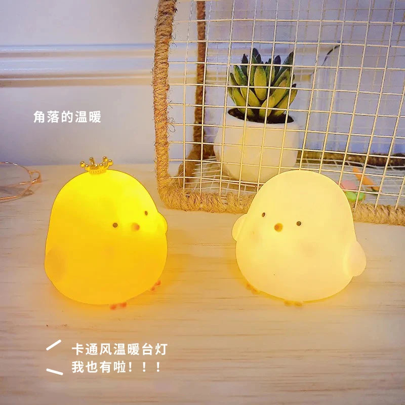 Cute Chicken Soft Lighting Small Night Light Bedside Lamp Decoration