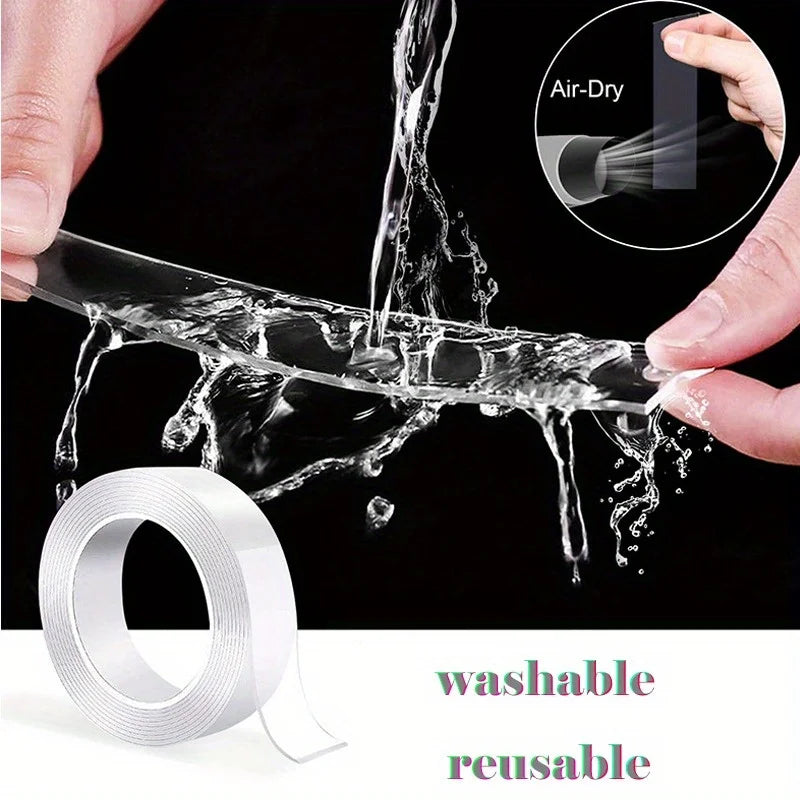 "Versatile Reusable Double-Sided Waterproof Adhesive Tape - Perfect