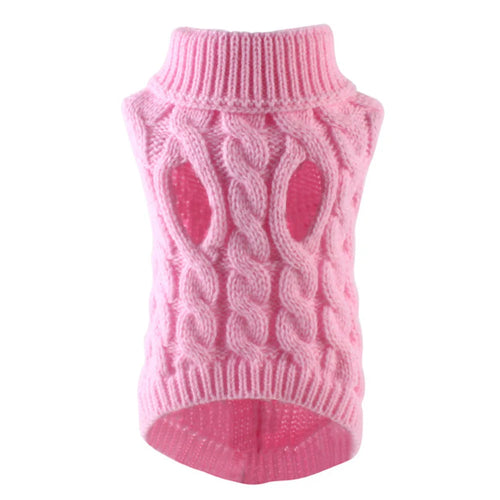 New Pet Small Pet Dog Clothes Sweater Fashion Autumn Winter Solid