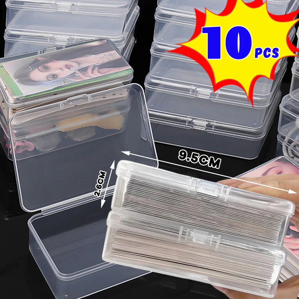 10/3Pcs Transparent Plastic Boxes Playing Cards Container Storage Case