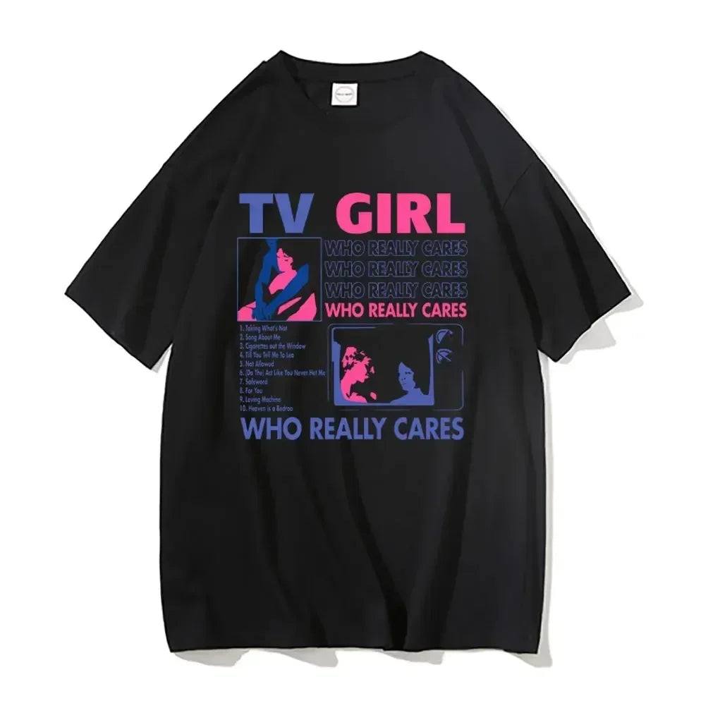 Trend Tv Girl Lovers Rock Song Print T-shirt Men Women Hip Hop