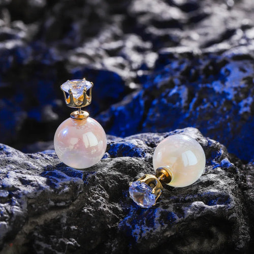 2022 New Trend Simulation Pearl Long Earrings Women's Flower