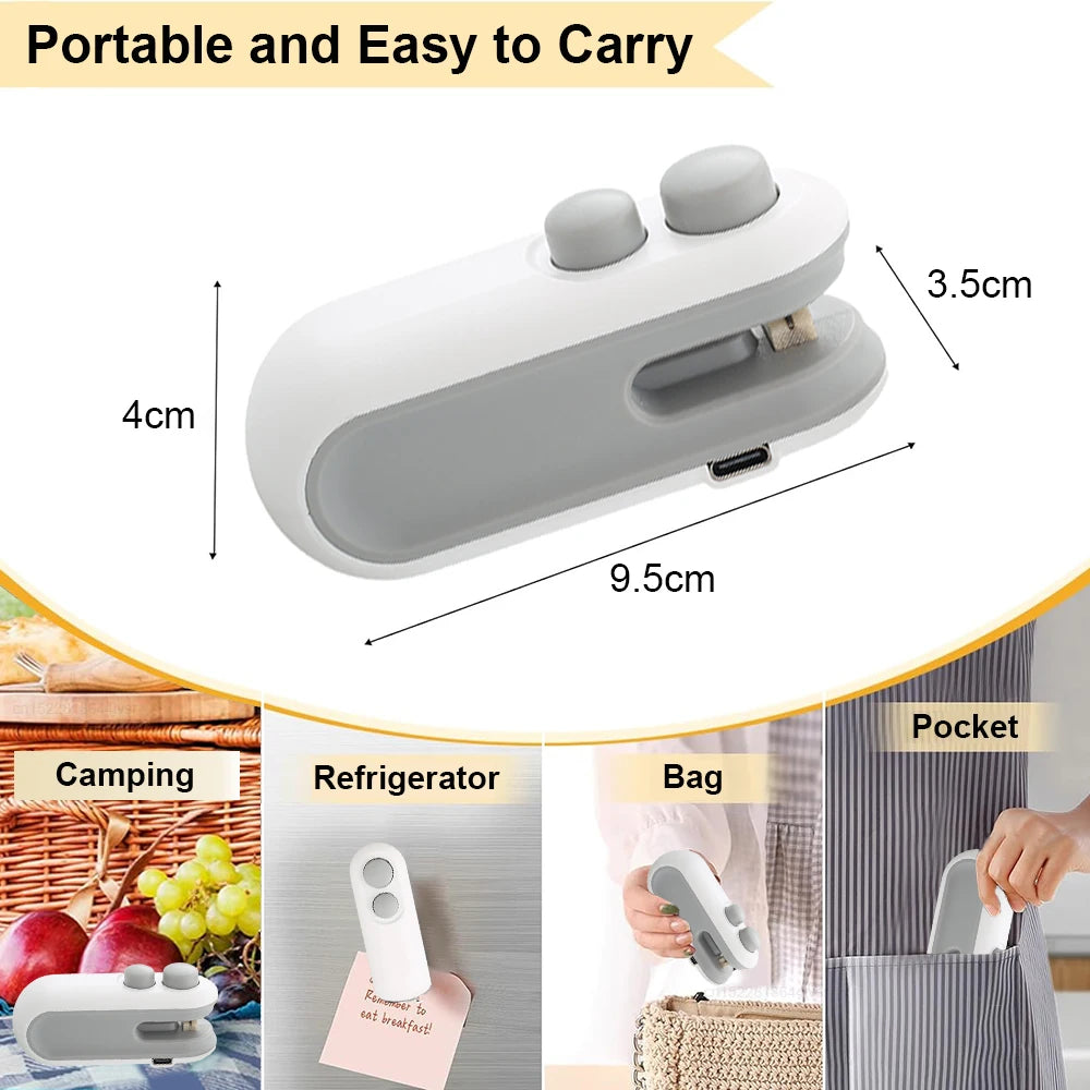 Sealing Machine Rechargable 2 In 1 Bag Mini Heat Sealer Storage Bag