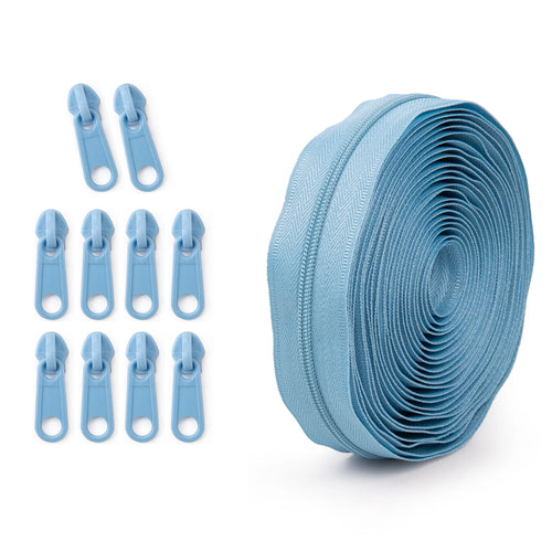 1 group = 4.5m zipper + 10 plastic zipper heads, 20 colors optional,