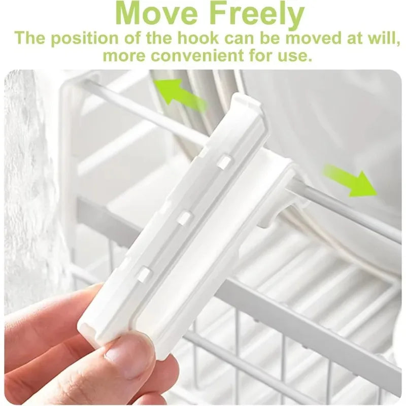 Cup Holder Sink Dish Rack Adjustable Length Plastic Kitchen Organizer