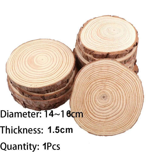 3-16CM/1-10pcsThick Natural Pine Round Unfinished Wood Slices Circles