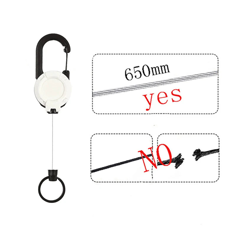 Automatic Retractable Wire Rope Luya Anti-theft Tactical Keychain