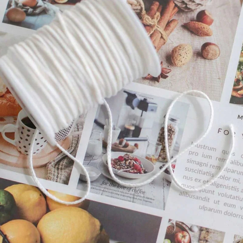 100Pcs Candle Holder 61m Cotton Candle Wick Smokeless Aromatherapy