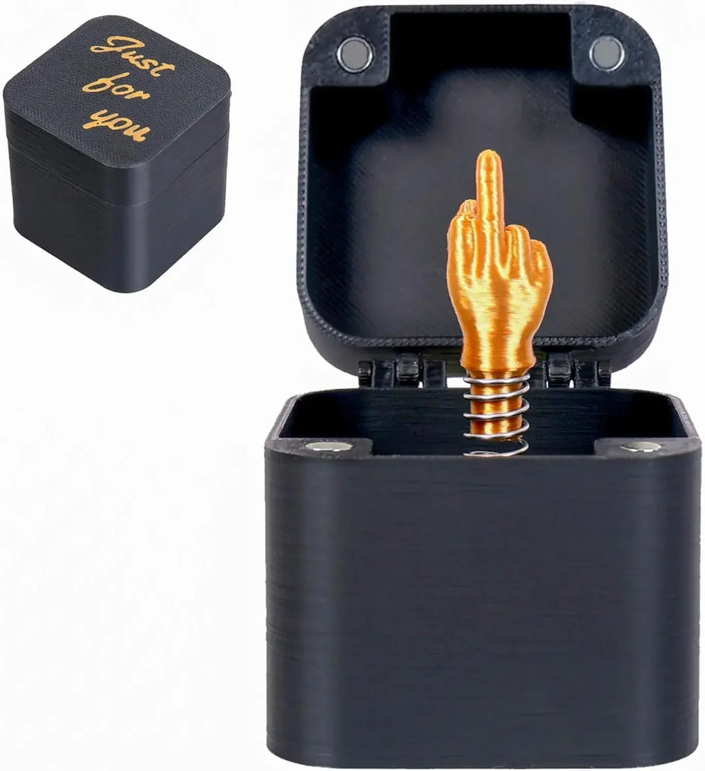 Middle Finger in A Box, Gag Gifts Christmas, Funny Gifts, White