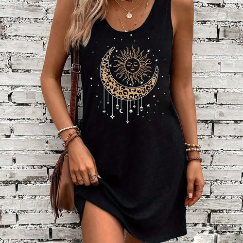 Women's Summer Sleeveless Tank Top Dress Sexy Women's summer loose