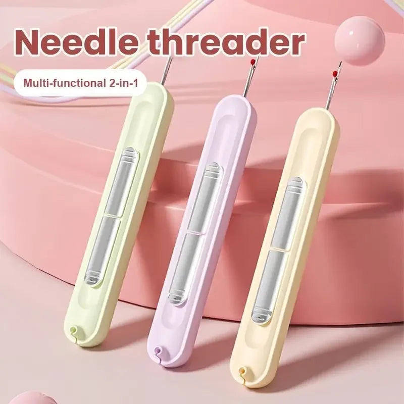 2-in-1 Sewing Tool - Needle Threader & Seam Ripper for Easy Stitching
