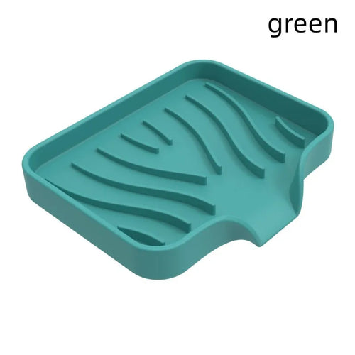 Silicone Soap Box Japanese Bathroom Draining Rack Hole-free Soap Box