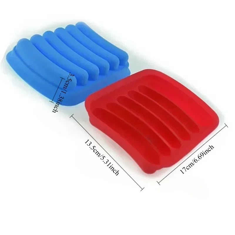 Sausage Maker Mould 6 Cavity Silicone DIY Ham Hot Dog Making Moulds