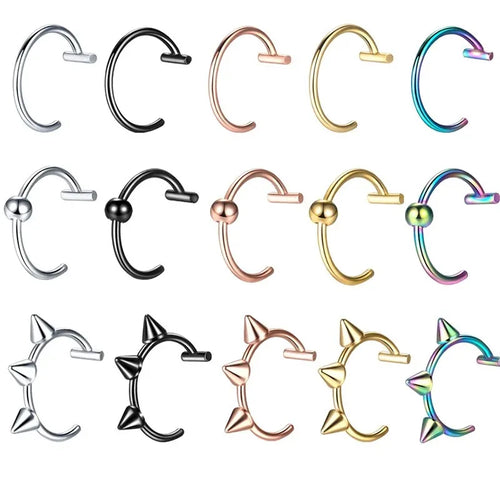 1Pc Gold-Color Nose Piercing Body Jewelry For Women Men, Fashion