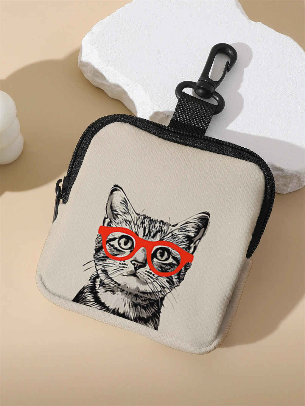 Large capacity coin wallets with cat patterns, digital printed coin