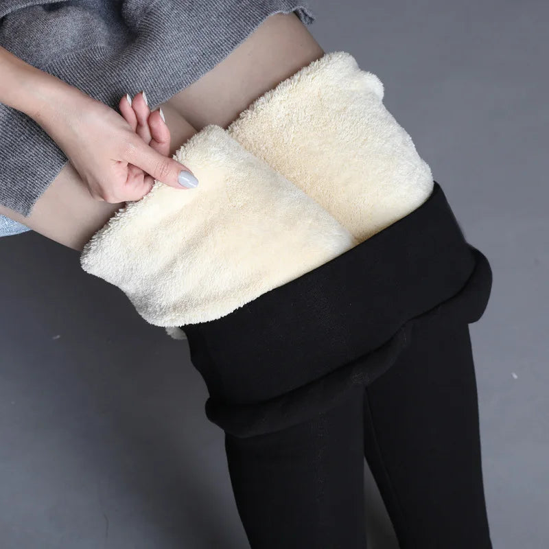 Thermal Leggings Women Winter Warm High Waist Simplicity Warm Pants
