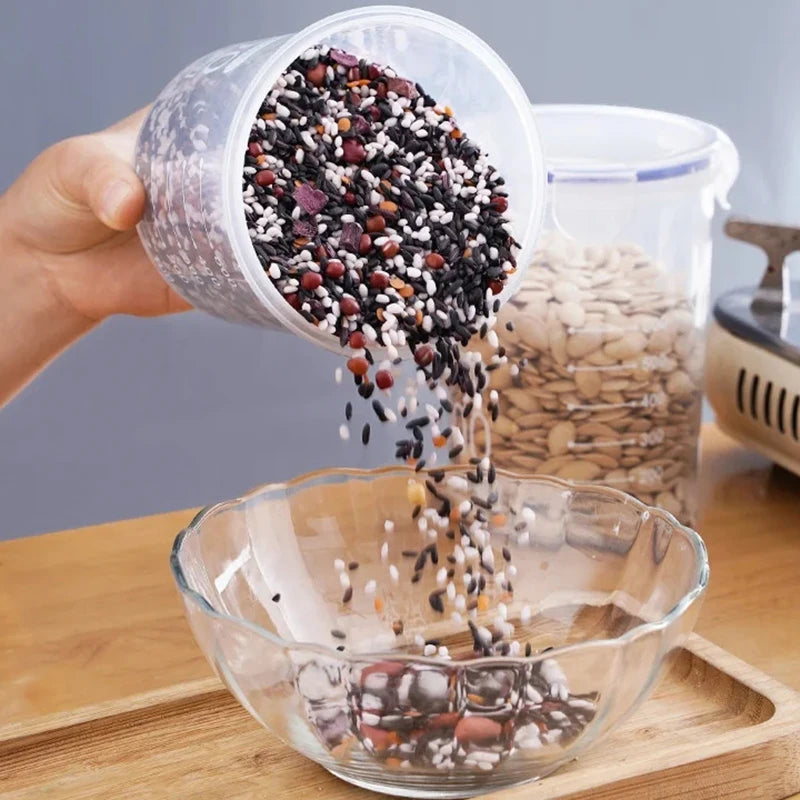 Plastic Sealed Tank Large Capacity Crisper Kitchen Organize Grain