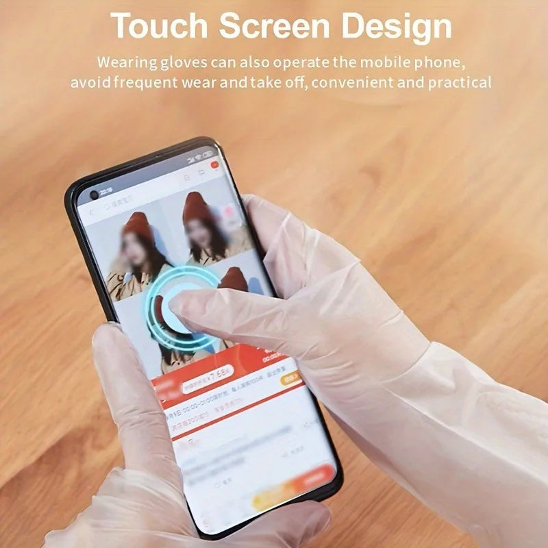 Premium TPE Disposable Gloves-Thick, Transparent & Food Grade for